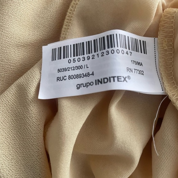 NWT Zara Light Yellow Layered Maxi Dress size large - Picture 6 of 9